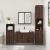 Set mobilier de baie, 2 piese, stejar maro, lemn prelucrat GartenMobel Dekor