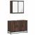 Set mobilier de baie, 2 piese, stejar maro, lemn prelucrat GartenMobel Dekor