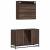 Set mobilier de baie, 2 piese, stejar maro, lemn prelucrat GartenMobel Dekor