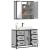Set mobilier de baie, 2 piese, gri sonoma, lemn prelucrat GartenMobel Dekor