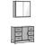 Set mobilier de baie, 2 piese, gri sonoma, lemn prelucrat GartenMobel Dekor