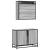 Set mobilier de baie, 2 piese, gri sonoma, lemn prelucrat GartenMobel Dekor