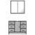 Set mobilier de baie, 2 piese, gri sonoma, lemn prelucrat GartenMobel Dekor