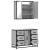 Set mobilier de baie, 2 piese, gri sonoma, lemn prelucrat GartenMobel Dekor