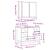 Set mobilier de baie, 2 piese, gri sonoma, lemn prelucrat GartenMobel Dekor