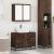 Set mobilier de baie, 2 piese, stejar maro, lemn prelucrat GartenMobel Dekor