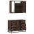 Set mobilier de baie, 2 piese, stejar maro, lemn prelucrat GartenMobel Dekor
