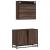 Set mobilier de baie, 2 piese, stejar maro, lemn prelucrat GartenMobel Dekor