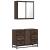 Set mobilier de baie, 2 piese, stejar maro, lemn prelucrat GartenMobel Dekor