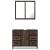 Set mobilier de baie, 2 piese, stejar maro, lemn prelucrat GartenMobel Dekor