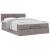 Cadru de pat otoman cu saltea Taupe 140x200cm Material GartenMobel Dekor