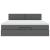 Cadru pat otoman cu saltea țesătură gri închis 160x200 cm GartenMobel Dekor