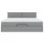 Cadru pat otoman cu saltea țesătură gri deschis 180x200cm GartenMobel Dekor