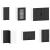 Set dulap de bucătărie 11 piese „Kalmar” lemn negru prelucrat GartenMobel Dekor