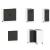 Set dulap de bucătărie 11 piese „Kalmar” lemn negru prelucrat GartenMobel Dekor