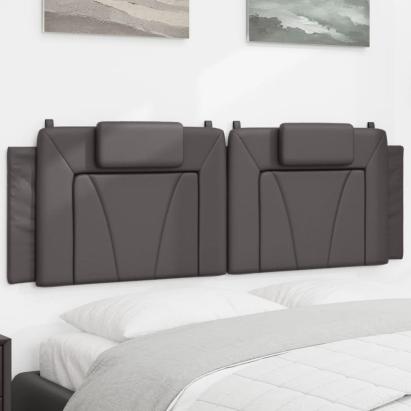 Pernă pentru tăblie pat, gri, 160 cm, piele artificială GartenMobel Dekor