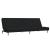 Canapea extensibilă cu 2 locuri, negru, material textil GartenMobel Dekor