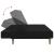 Canapea extensibilă cu 2 locuri, negru, material textil GartenMobel Dekor