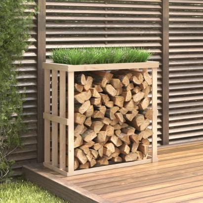 Suport bușteni de exterior, 108x52x106 cm, lemn masiv pin GartenMobel Dekor