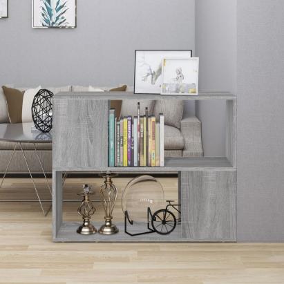 Bibliotecă/Separator de cameră, gri sonoma, 80x24x63 cm GartenMobel Dekor