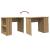 Birou, stejar artizanal, 100x55x75 cm, lemn prelucrat GartenMobel Dekor