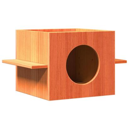 Ceară pentru Casă pisici maro 51x35x30 cm Lemn masiv de pin GartenMobel Dekor