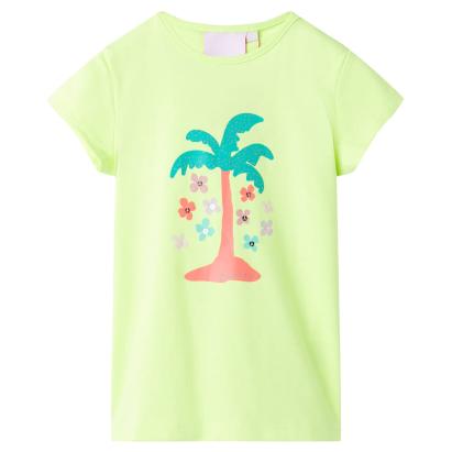 Tricou pentru copii, galben neon, 116 GartenMobel Dekor