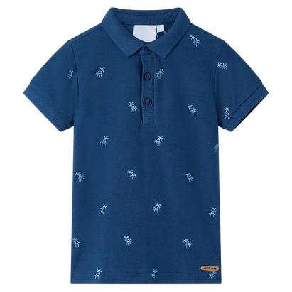 Tricou polo pentru copii, albastru închis, 104 GartenMobel Dekor