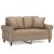 Canapea cu 2 locuri cu pernuțe, cappuccino, 120 cm, piele eco. GartenMobel Dekor