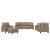Set de canapele cu perne, 4 piese, cappuccino, piele ecologică GartenMobel Dekor