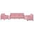 Set de canapele, 3 piese, roz, catifea GartenMobel Dekor