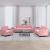 Set de canapele, 3 piese, roz, catifea GartenMobel Dekor