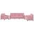 Set canapea cu perne, 3 piese, roz, catifea GartenMobel Dekor