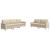 Set de canapele, 2 piese, crem, material textil GartenMobel Dekor