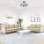 Set de canapele, 2 piese, crem, material textil GartenMobel Dekor