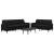 Set de canapele cu perne, 2 piese, negru, catifea GartenMobel Dekor