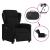 Fotoliu rabatabil electric, negru, material textil GartenMobel Dekor