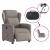 Fotoliu rabatabil electric, gri taupe, material textil GartenMobel Dekor