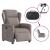 Fotoliu electric de masaj rabatabil, gri taupe, textil GartenMobel Dekor