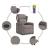 Fotoliu electric de masaj rabatabil, gri taupe, textil GartenMobel Dekor