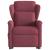 Fotoliu de masaj electric rabatabil cu ridicare roșu vin textil GartenMobel Dekor
