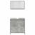 Set mobilier de baie, 4 piese, gri beton, lemn compozit GartenMobel Dekor