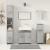Set mobilier de baie, 4 piese, gri beton, lemn compozit GartenMobel Dekor