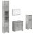 Set mobilier de baie, 4 piese, gri beton, lemn compozit GartenMobel Dekor
