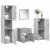 Set mobilier de baie, 4 piese, gri beton, lemn compozit GartenMobel Dekor