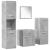 Set mobilier de baie, 4 piese, gri beton, lemn compozit GartenMobel Dekor