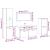 Set mobilier de baie, 4 piese, gri beton, lemn compozit GartenMobel Dekor