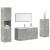 Set mobilier de baie, 4 piese, gri beton, lemn compozit GartenMobel Dekor