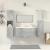 Set mobilier de baie, 4 piese, gri beton, lemn compozit GartenMobel Dekor