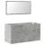 Set mobilier de baie, 4 piese, gri beton, lemn compozit GartenMobel Dekor